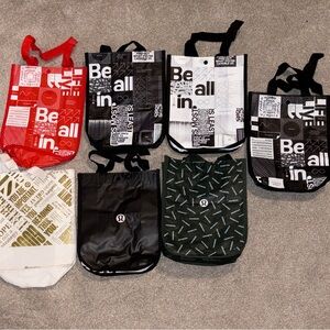 Bundle of 7 Lululemon Reusable Tote Shopping Bags
